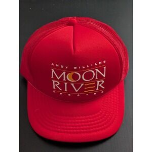 Vintage Andy Williams Moon River Theatre Red Trucker Hat Snapback Dad Cap